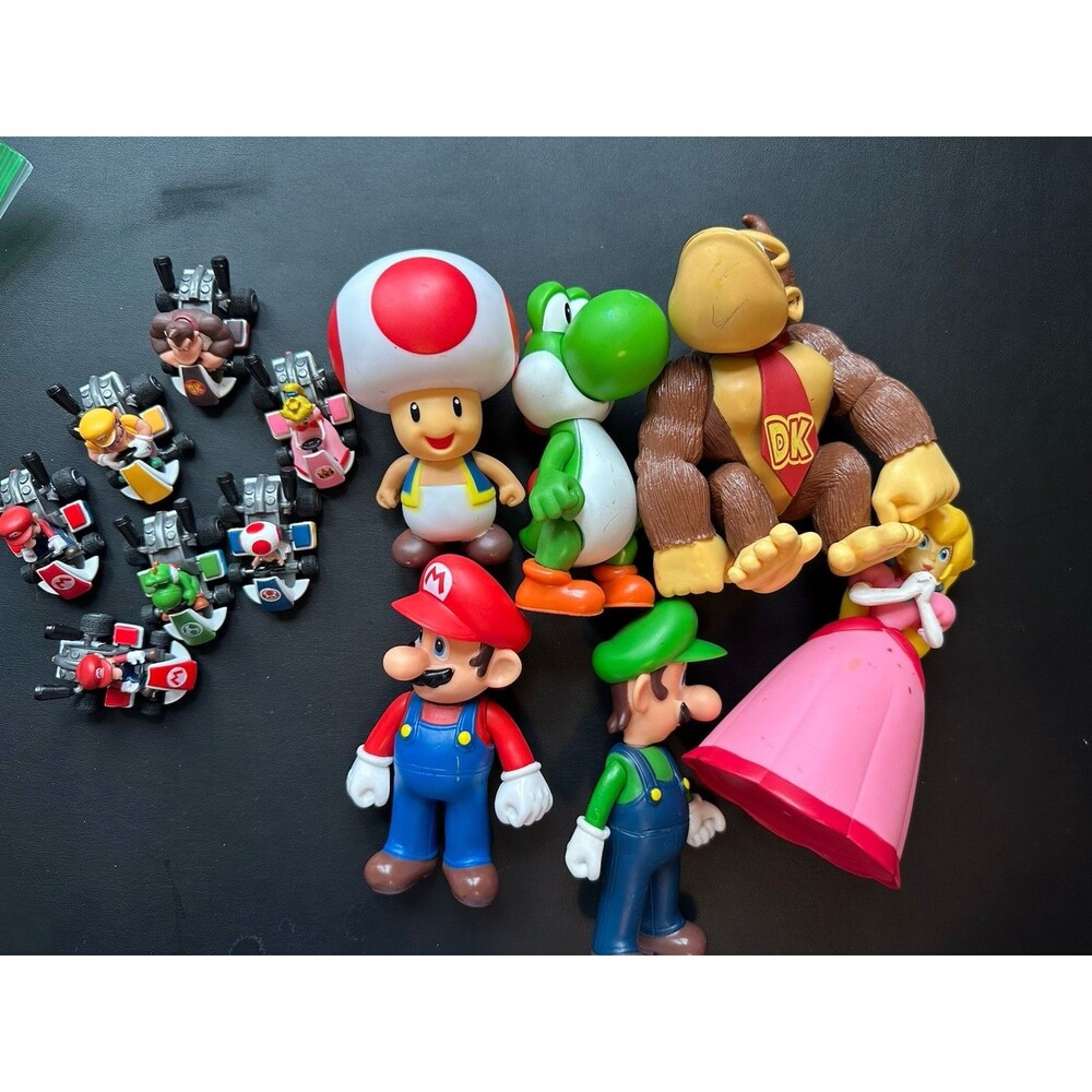 Super Mario Toy Lot Figures Cars